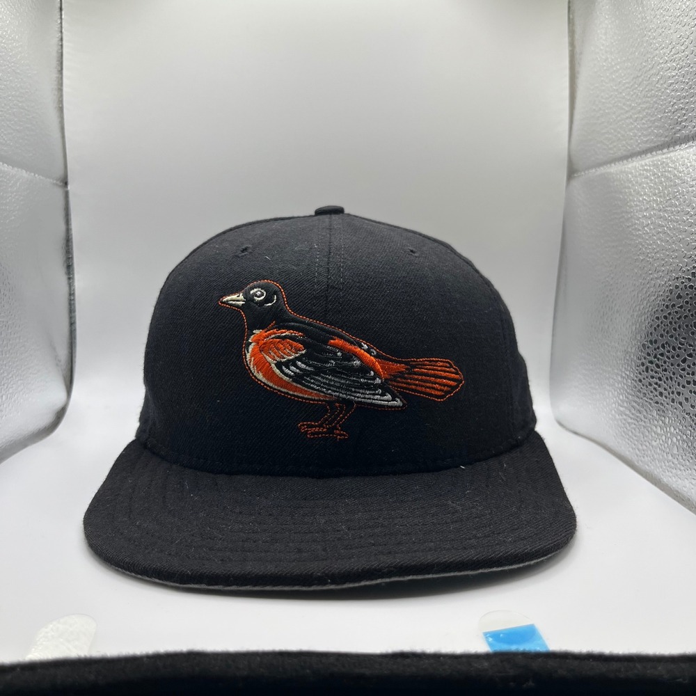 VTG New Era Hat Mens Size 7 Black Baltimore Orioles 59FIFTY Fitted Wool MLB Cap